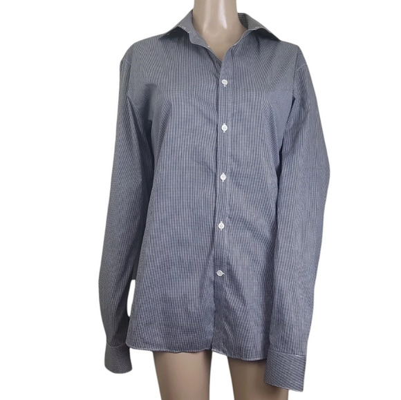 John Varvatos Plaid Checked Slim Fit Long Sleeve Button Shirt Mens - Picture 1 of 4